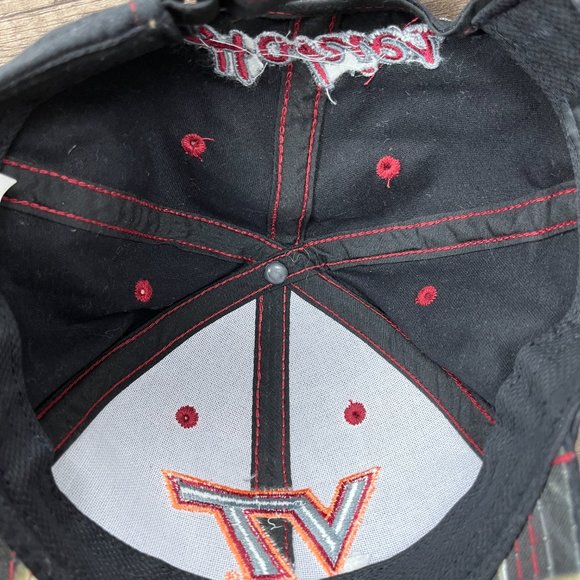 Virginia Tech OC Sports Cap Hat Black Gray Adjustable Hook and Loop OS NCAA - Picture 7 of 11